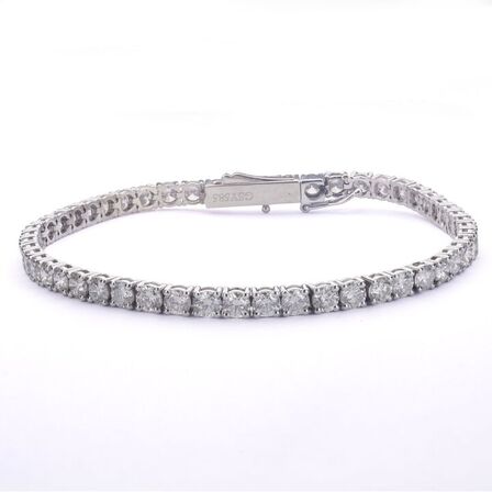 7,28 ct. naturlig diamant tennisarmbånd