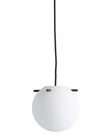 Frandsen koi pendant opalhvid glas pendel ø19 cm med sorte stænger(ubrugt)