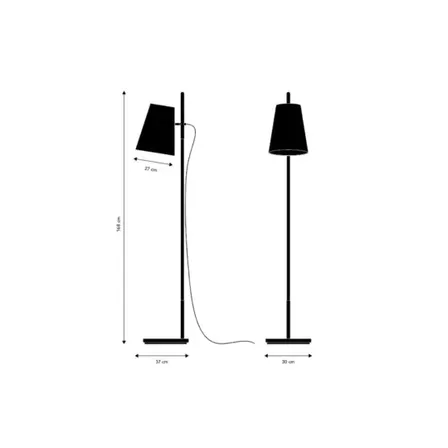 2 stk. frandsen hideout gulvlampe sort(ubrugt)