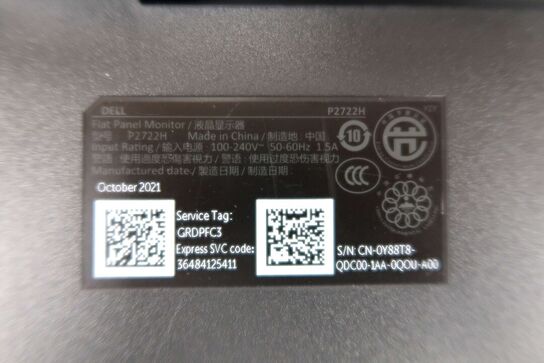 Dell P2722h 27" Full HD skærm