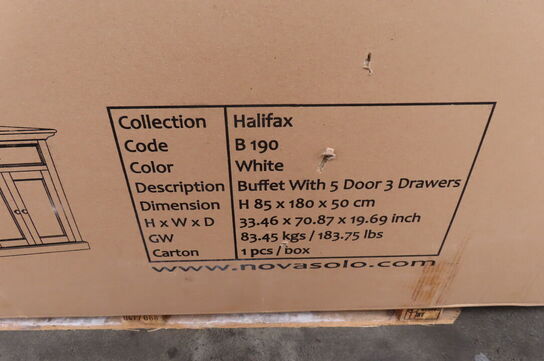 Vitrineskab NOVASOLO HALIFAX B 190
