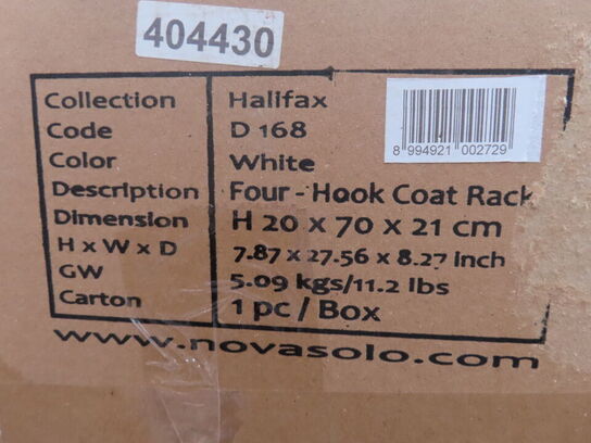 Knagerække NOVASOLO HALIFAX D 168