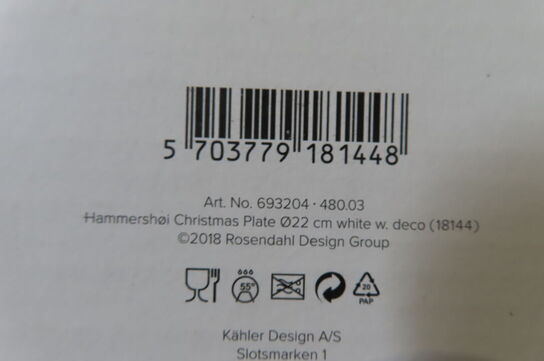 HAMMERSHØI juletallerken KÄHLER