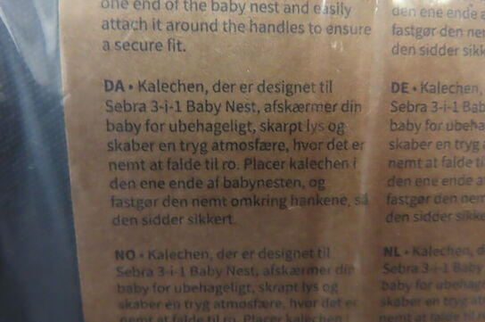 7 stk kaleche til 3-1 babynest SEBRA