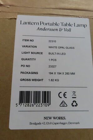 LANTERN PORTABLE TABLE LAMP ANDERSSEN & VOLL