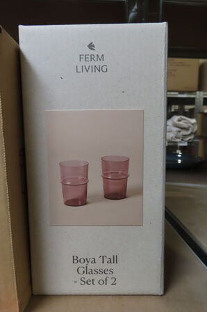 BOYA TALL GLASS og opbevaringsglas HÜBSCH OG FERM LIVING