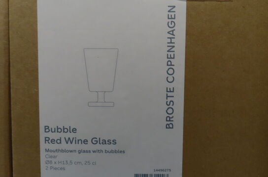 12 stk BUBBLE RED WINE GLASS BROSTE COPENHAGEN
