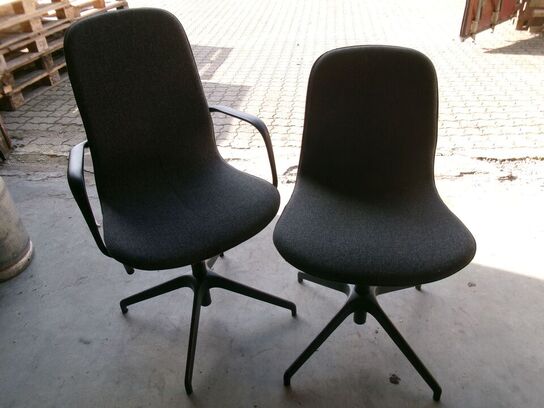 2 stk. kontorstole, stof, grå