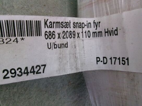 Karmsæt m/bund, hvid