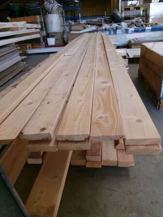 56,4 m forskallingsbrædder 21 x 95 mm