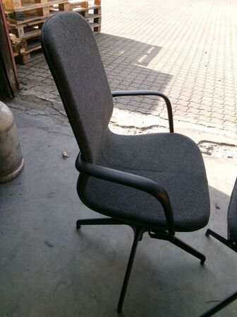 2 stk. kontorstole, stof, grå