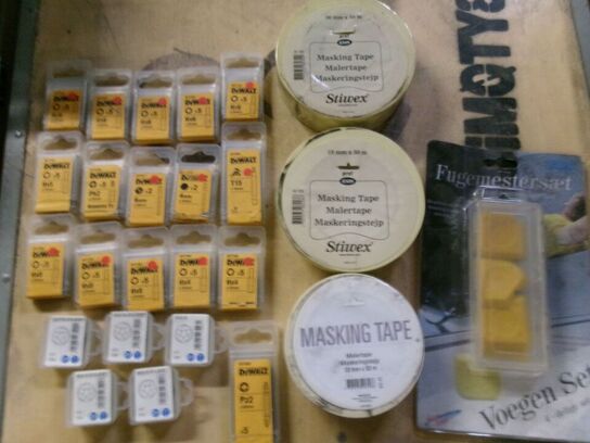 Bits, maletape, fugesæt m.m.