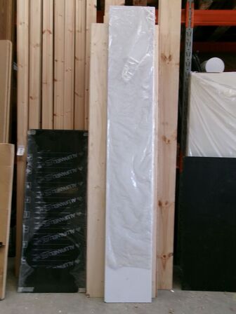 Vinduesbundstykke, hvid laminat