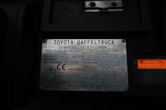 Gas Gaffeltruck TOYOTA 02-8FGF18 (uden gasflaske)