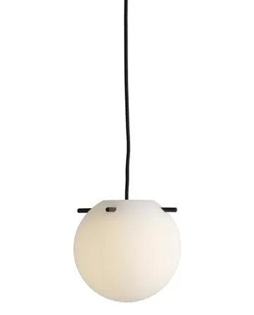Frandsen koi pendant opalhvid glas pendel ø25 cm med sorte stænger(ubrugt)