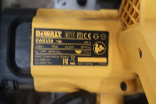 Dyksav DEWALT DW3320 -QS med skinne og 2 batterier