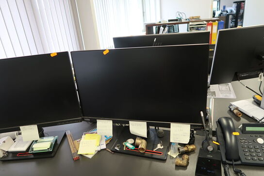 2 stk. computerskærme LENOVO T24i-20, tastatur, dockingstation, mus m.m.