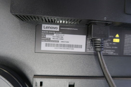 2 stk. computerskærme LENOVO T24i-20, tastatur, dockingstation, mus m.m.