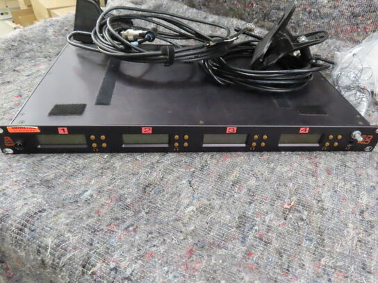 4 stk. Trådløse mikrofoner og modtager til rackmontering - AUDIO 2040 (MOMSFRI)