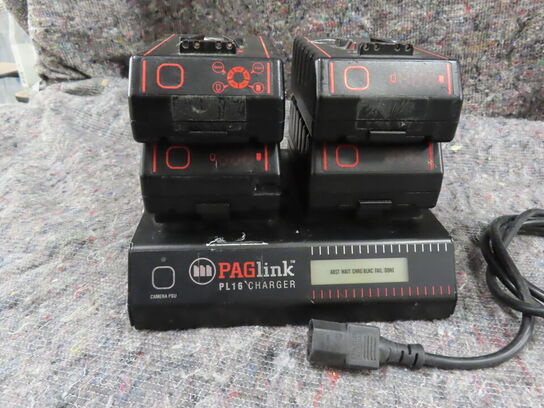 4 stk. batterier og oplader - PAGLINK PL16 (MOMSFRI)