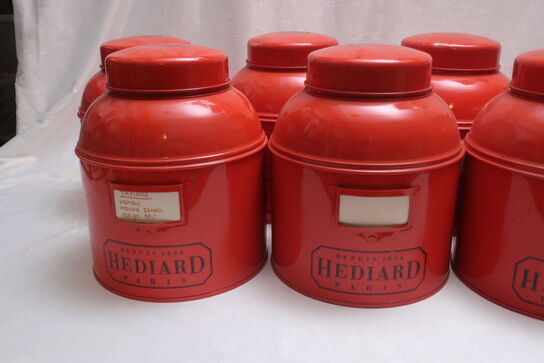 7 stk. dåser Ø 21 cm. 