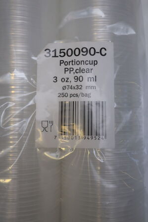 2500 stk. portioncup 90 ml.