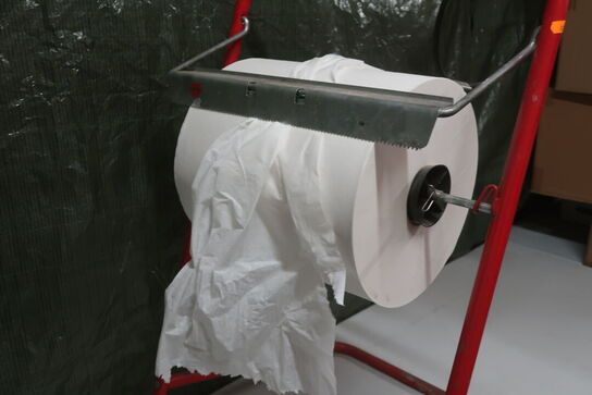 Papirsholder med papir og til affaldssække 