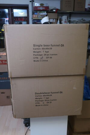 14 stk. enkelt & 12 stk. dobbelt øl bong tragte