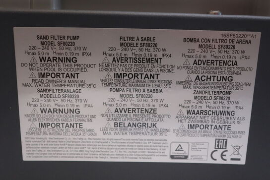 Sand filter pump INTEX SF80220