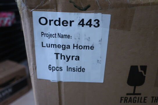 6 stk. væglamper LUMEGA THYRA 