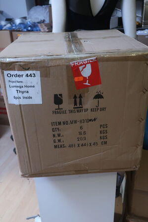 6 stk. væglamper LUMEGA THYRA 