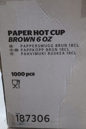 2000 stk. papkopper 18cl. 