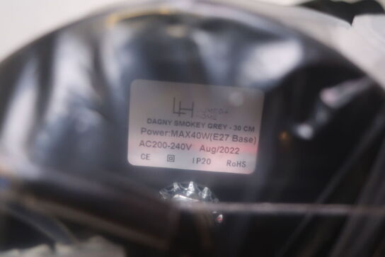 Pendel LUMEGA DAGNY smokey grey - 30 cm. 