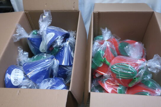 14 stk. enkelt & 12 stk. dobbelt øl bong tragte