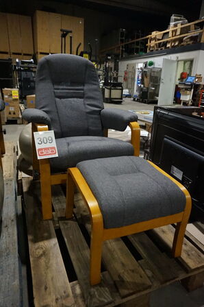 Otium lænestol inkl. fodskammel - grå 