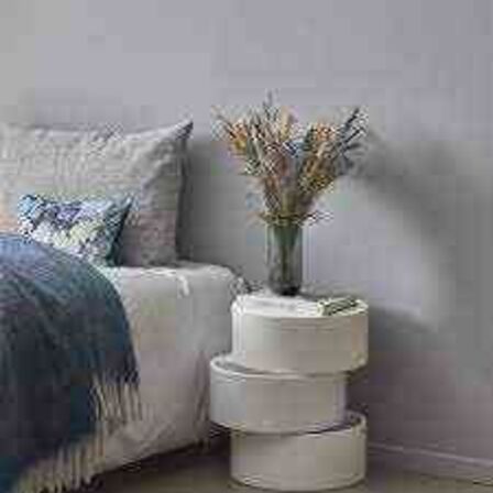 2 stk. Pop out sofa/sengeborde Hvid Ø: 40 cm H: 52 cm