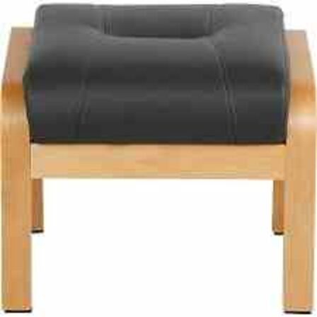 Otium lænestol inkl. fodskammel - sort PU-læder 