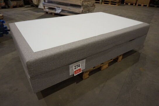 Nordisk Fjer B90 seng med opbevaring 120x200 cm Lysegrå 