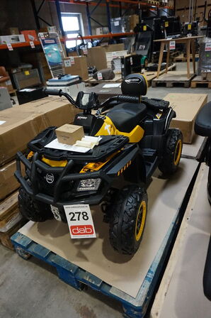 Børne ATV El-køretøj 12V sort/gul 