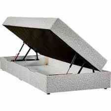 Nordisk Fjer B90 seng med opbevaring 120x200 cm Lysegrå 