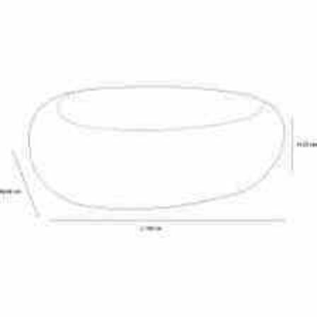 Kalmar ovalt loungebord 105x68 cm 