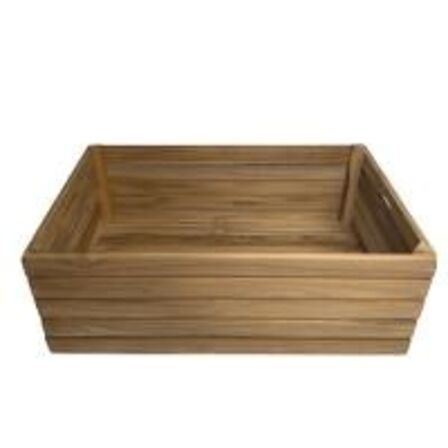 4 stk. Kasse Teak 1/1 GN B530 x D325 x H180 mm WOOD by KEN STORKØKKEN