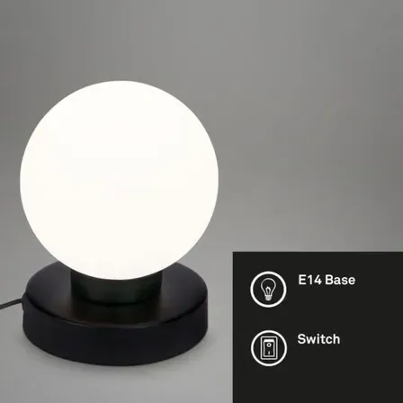 3 stk. briloner bordlampe 15,7cm i glas metal(ubrugt)