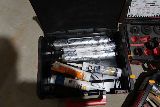 3 stk. sortimentskasser med div. Varelager og værktøj