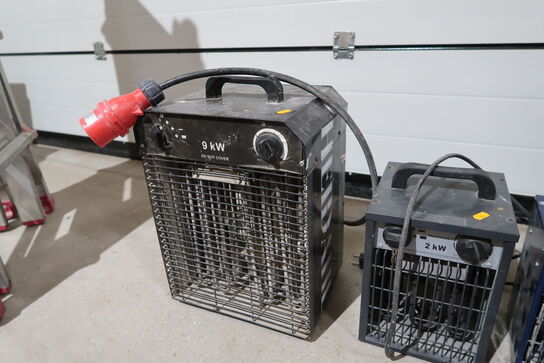 3 stk. varmeblæsere 