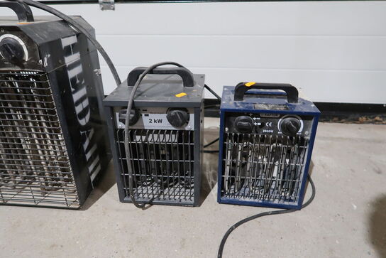 3 stk. varmeblæsere 