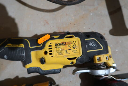 3 stk. akku håndværktøj DEWALT DCS335, DCE530, DCS355 med 2 stk. batterier og lader