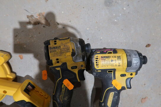 3 stk. akku håndværktøj DEWALT DCF850, DCF887, DCV100