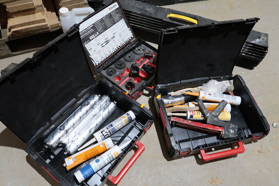 3 stk. sortimentskasser med div. Varelager og værktøj