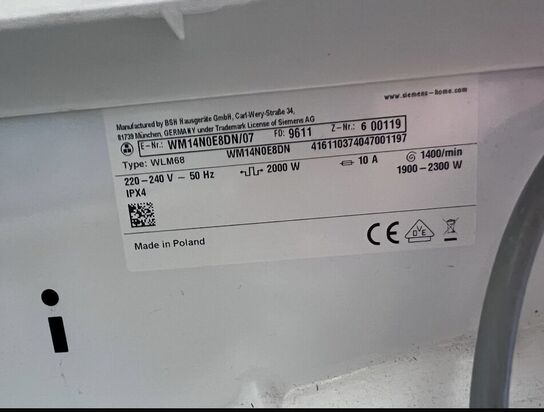 Siemens - Vaskemaskine